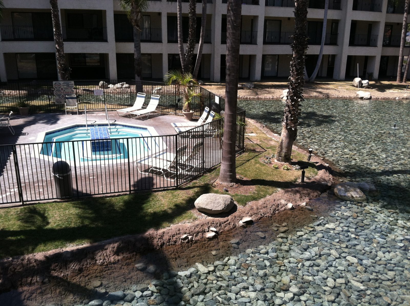 Rock garden and streams around the spa